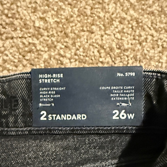 American Eagle Outfitters Dark Gray Straight Leg Jeans - Picture 2 of 4